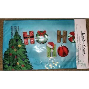 Santa Ho Ho Ho Christmas Tree Ornaments  Wreathe Decorative Mailbox Cover NWT